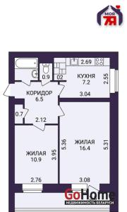 Купить 2-комнатную квартиру, Солигорск, Ленина ул., 49 Солигорск