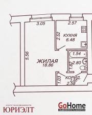 Купить 1-комнатную квартиру, Борисов, Чапаева, 26 Борисов