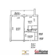 Купить 1-комнатную квартиру, Минск, Пушкина просп., 36 (Фрунзенский район) Минск