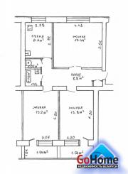 Купить 3-комнатную квартиру, Речица, Советская ул., д.149 Речица