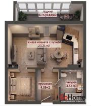 Купить 1-комнатную квартиру, Копище, Михаила Миля ул., 7 Копище