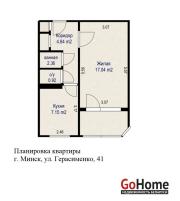 Купить 1-комнатную квартиру, Минск, ул. Герасименко, д. 41 (Заводской район) Минск