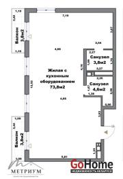 Купить 1-комнатную квартиру, Минск, Виталия Цвирко ул., 67 (Советский район) Минск