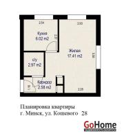 Купить 1-комнатную квартиру, Минск, Кошевого ул., 28(Партизанский район) Минск