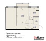 Купить 2-комнатную квартиру, Минск, Васнецова ул., 11 (Заводской район) Минск